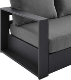 Modway Tahoe Aluminum Outdoor Patio Sofa in Gray Charcoal - Image 7