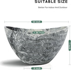 LaDoVita Plant Pots with Drainage Holes, 12 Inch Large Planters - Image 2
