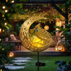 JOBOSI Solar Moon Cardinals Garden Light, Moving Moon & Cardinals Stake Decor - Image 7