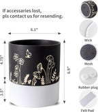 Nihow Self Watering Plant Pot: 6 Inch Ceramic Planter - Image 2