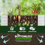 A ANLEOLIFE 4-Pack 6X3X2ft & 8X4X2ft Deep Root Galvanized Raised Garden Beds - Image 7