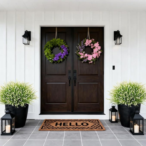 24 Pcs Artificial Faux Plants for Outdoor Spring Decoration, Fake Monkey Grass - Image 2