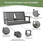 Poly Lumber 2-Seat Porch Swing, HIPS 4.5-Feet Bench Swing - Image 5