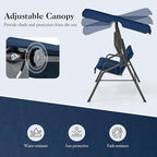 Porch Swing Outdoor, 3 Person Patio Swing w/Removable Cushion, Stand & - Image 4
