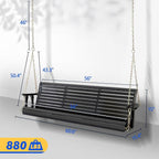 VINGLI Upgraded Patio Wooden Porch Swing - Image 2