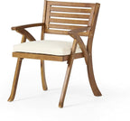 Christopher Knight Home Hermosa Acacia Wood Dining Set, 5-Pcs Set, Teak Finish - Image 8