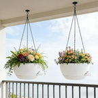 2 Pack 12 Inch Self Watering Hanging Planters - Image 4