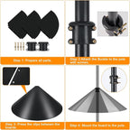 FEED GARDEN 4-Hook Squirrel-Proof Bird Feeder Pole - Image 8