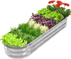 GADI 67-Inch Galvanized Raised Garden Bed, Metal Planter Box - Image 7