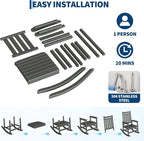HDPE Rocking Chair Outdoor Set of 6 - Image 5