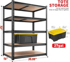 REIBII 2400LBS Storage Shelves 5 Tier Garage Shelving Heavy Duty, Adjustable - Image 3