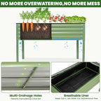 G GOOD GAIN Elevated Raised Garden Bed 2' x 4'- Galvanized Metal Planter Boxes - Image 6