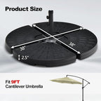 Tangkula 4 Pieces 185lbs Cantilever Offset Patio Umbrella Base, Water & Sand - Image 5