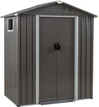 Vongrasig 5 x 3 x 6 FT Outdoor Storage Shed, Metal Tool Shed Clearance Garden - Image 8