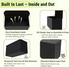 TARKARI 100 Gallon Lockable Resin Deck Box, Waterproof & UV-Resistant Outdoor - Image 6