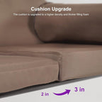 PURPLE LEAF 3-Seat Deluxe Outdoor Patio Porch Swing - Image 3
