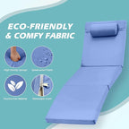 Chaise Lounge Chairs Outdoor Set of 4, Comfy Outside Wicker Patio Pool Lounge - Image 5