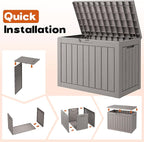 Outdoor Storage Box, Resin Deck Boxes Indoor and outdoor, Waterproof Storage - Image 7