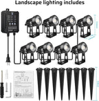 All-in-One Low Voltage Landscape Lighting Kit, 8 Pack Landscape Lights - Image 8