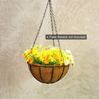 Tosnail 3 Pack 10" Metal Hanging Flower Pots Hanging Planters Plant Basket - Image 8