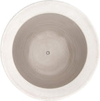 Creative Co-Op Large Matte White Embossed Stoneware Planter - Image 4