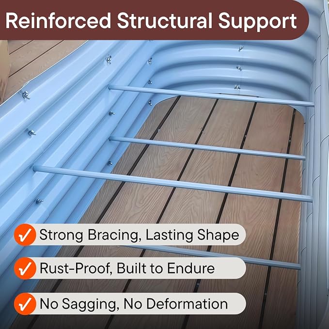 6-Pack Galvanized Raised Garden Bed 8x4x1.5 | 10x2x1.5 ft, Modular Raised - Image 6