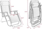 Homall Zero Gravity Patio Folding Lawn Chairs Outdoor Gravity Camp Reclining - Image 3