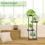 4 Tier Plant Stand Indoor Outdoor, Metal Flower Pot Shelf Holder Clearance - Image 5