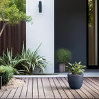 Kante 10 Inch Dia Round Concrete Planter, Indoor Outdoor Large Plant Pot - Image 6
