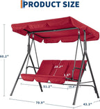 Porch Swing Chair with Adjustable Canopy - Image 6