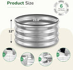 GreatBuddy 2x2x1 ft Round Galvanized Raised Garden Bed, Easy-Assembly Raised Bed - Image 3