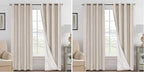 H.VERSAILTEX Blackout Curtains, Linen Curtains 108 inches Long 100% Black Out by HVERSAILTEX