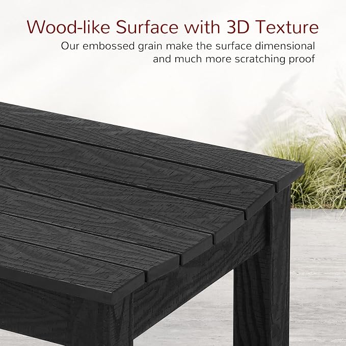 Stoog Outdoor Benches Set of 2, 2-Person Backless Patio Bench, All-Weather HIPS - Image 8