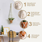 Artilady Plant Hanger Indoor Macrame Hanging Planters - Image 3