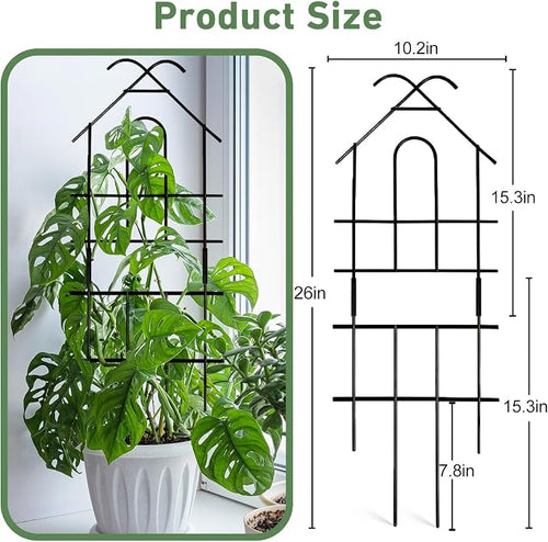 23in Plant Trellis for Potted Plants, Expandable Metal Garden Trellis for - Image 2