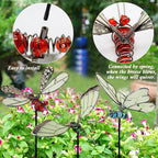 Juegoal 20 Inch Butterfly Garden Stakes Decor, Dragonfly Stakes, Hummingbird - Image 3