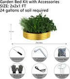 Galvanized Metal Planter Round Raised Garden Bed Kit - Image 2
