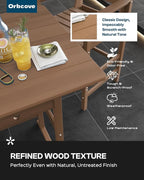 3-Piece Bar Height Patio Table and Chairs Set, HDPE Wood Grain Outdoor Bar - Image 3