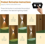 8-Pack Solar Fence Lights, Up & Down Lighting, 50LM/25LM 4 Modes, IP65 - Image 2