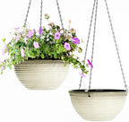 2 Pack Hanging Planters for Indoor Outdoor Plants, 10 Inch Hanging Planter by Vanslogreen
