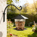Qiang Ni Bird Feeder Hanger: 12-Inch Wall-Mounted Plant Bracket Outdoor - Image 5