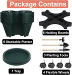 GameXcel Vertical Planter 7 Tier Stackable Planters Garden Planters Strawberry - Image 8