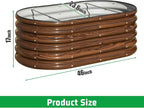 SnugNiture 3 Pcs 4x2x1.5ft Raised Garden Bed Outdoor, Oval Raised Garden Bed Kit - Image 2