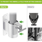 Heavy Duty Deck Railing Umbrella Holder, Patio Umbrella Stand - Image 3