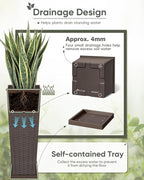 Greesum Set of 2 Tall Plastic Planters - Image 4