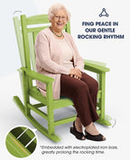 KINGYES HDPE Rocking Chairs Outdoor, Patio Rocking Chairs - Image 7