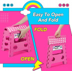 Delxo Folding Step Stool, 13 inch Non-Slip Foldable Stools - Image 7