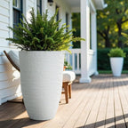 Worth Garden 2-Pack 21" H. White Tall Planters - Image 9