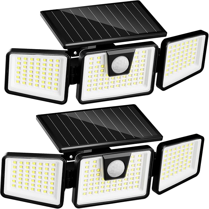 INCX Solar Lights Outdoor Waterproof, 3000 LM 156 LED Motion Sensor Outdoor by INCX