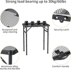 Anbte Folding Grill Table, Aluminum Camping Table Adjustable Height Max 27.5" - Image 5